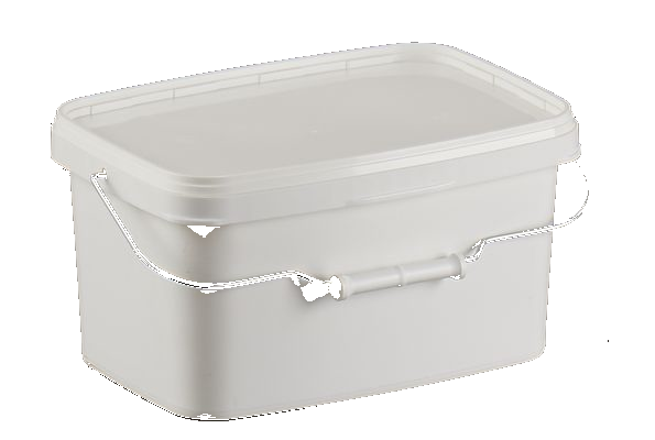 seau rectangulaire plastique, emballage rectangulaire