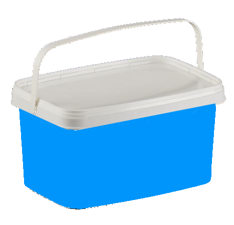 Seau plastique rectangulaire volume