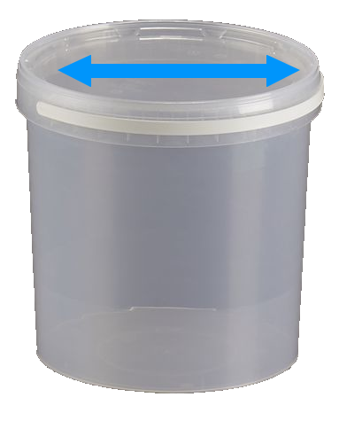 Fût plastique à ouverture totale diametre