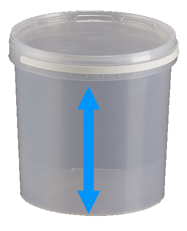 Fût plastique à ouverture totale hauteur