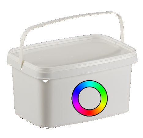 Seau plastique rectangulaire coloris